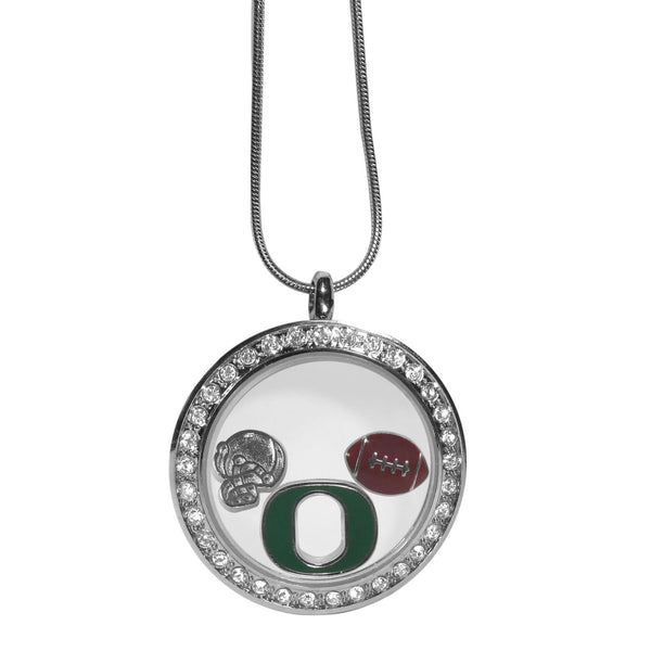 NCAA - Oregon Ducks Locket Necklace-Jewelry & Accessories,Necklaces,Locket Necklaces,College Locket Necklaces-JadeMoghul Inc.