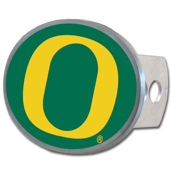 NCAA - Oregon Ducks Oval Metal Hitch Cover Class II and III-Automotive Accessories,Hitch Covers,Oval Metal Hitch Covers Class III,College Oval Metal Hitch Covers Class III-JadeMoghul Inc.