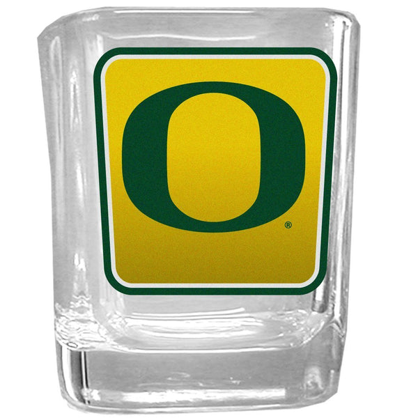 NCAA - Oregon Ducks Square Glass Shot Glass-Beverage Ware,Shot Glass,Graphic Shot Glass Set,College Graphic Shot Glass Set-JadeMoghul Inc.