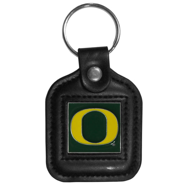 NCAA - Oregon Ducks Square Leatherette Key Chain-Key Chains,Leatherette Key Chains,College Leatherette Key Chains-JadeMoghul Inc.