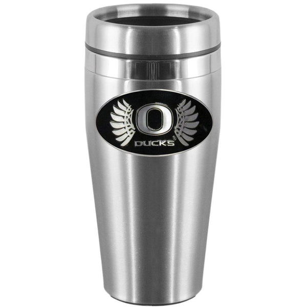 NCAA - Oregon Ducks Steel Travel Mug-Beverage Ware,Travel Mugs,Steel Travel Mugs w/Handle,College Steel Travel Mugs with Handle-JadeMoghul Inc.