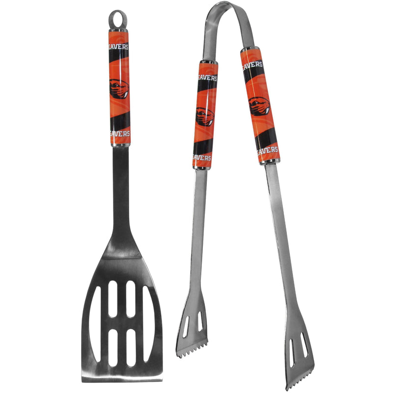 NCAA - Oregon St. Beavers 2 pc Steel BBQ Tool Set-Tailgating & BBQ Accessories,BBQ Tools,2 pc Steel Tool Set,College 2 pc Steel Tool Set-JadeMoghul Inc.