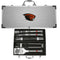 NCAA - Oregon St. Beavers 8 pc Stainless Steel BBQ Set w/Metal Case-Tailgating & BBQ Accessories,BBQ Tools,8 pc Steel Tool Set w/Metal Case,College 8 pc Steel Tool Set w/Metal Case-JadeMoghul Inc.