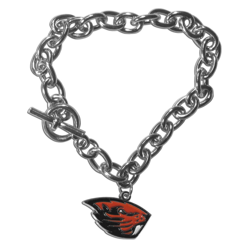 NCAA - Oregon St. Beavers Charm Chain Bracelet-Jewelry & Accessories,Bracelets,Charm Chain Bracelets,College Charm Chain Bracelets-JadeMoghul Inc.
