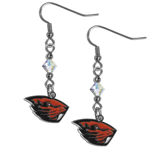NCAA - Oregon St. Beavers Crystal Dangle Earrings-Jewelry & Accessories,Earrings,Crystal Dangle Earrings,College Crystal Earrings-JadeMoghul Inc.