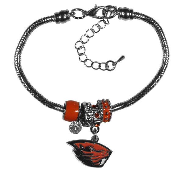 NCAA - Oregon St. Beavers Euro Bead Bracelet-Jewelry & Accessories,Bracelets,Euro Bead Bracelets,College Euro Bead Bracelets-JadeMoghul Inc.