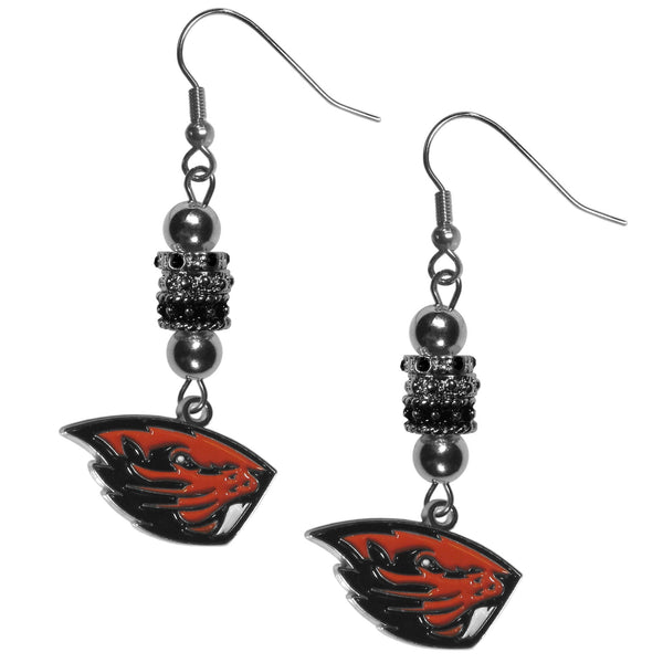 NCAA - Oregon St. Beavers Euro Bead Earrings-Jewelry & Accessories,Earrings,Euro Bead Earrings,College Euro Bead Earrings-JadeMoghul Inc.