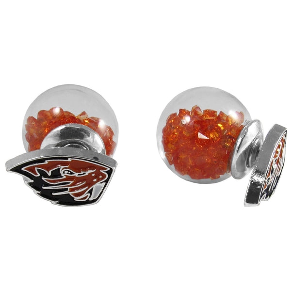 NCAA - Oregon St. Beavers Front/Back Earrings-Jewelry & Accessories,Earrings,Front-Back Earrings,College Front-Back Earrings-JadeMoghul Inc.