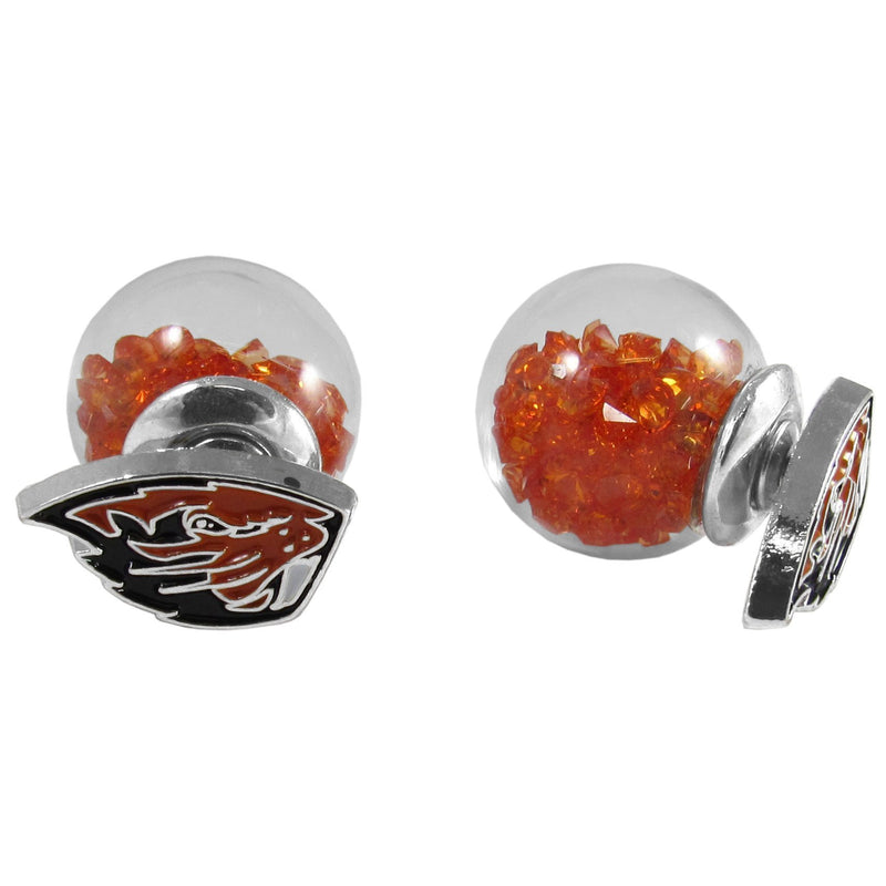 NCAA - Oregon St. Beavers Front/Back Earrings-Jewelry & Accessories,Earrings,Front-Back Earrings,College Front-Back Earrings-JadeMoghul Inc.