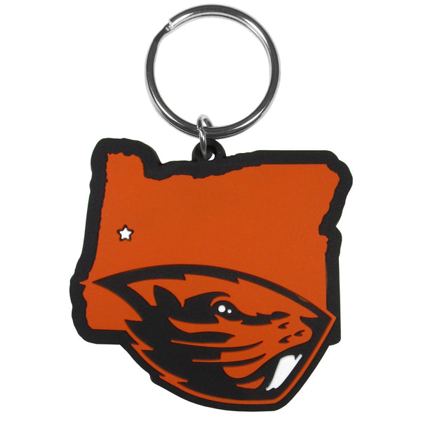 NCAA - Oregon St. Beavers Home State Flexi Key Chain-Key Chains,College Key Chains,College Home State Flexi Key Chains-JadeMoghul Inc.