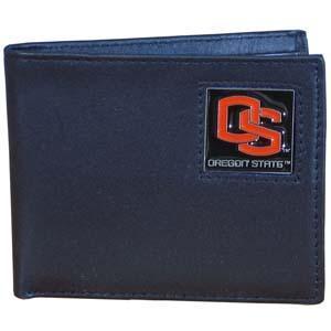 NCAA - Oregon St. Beavers Leather Bi-fold Wallet Packaged in Gift Box-Wallets & Checkbook Covers,Bi-fold Wallets,Gift Box Packaging,College Bi-fold Wallets-JadeMoghul Inc.