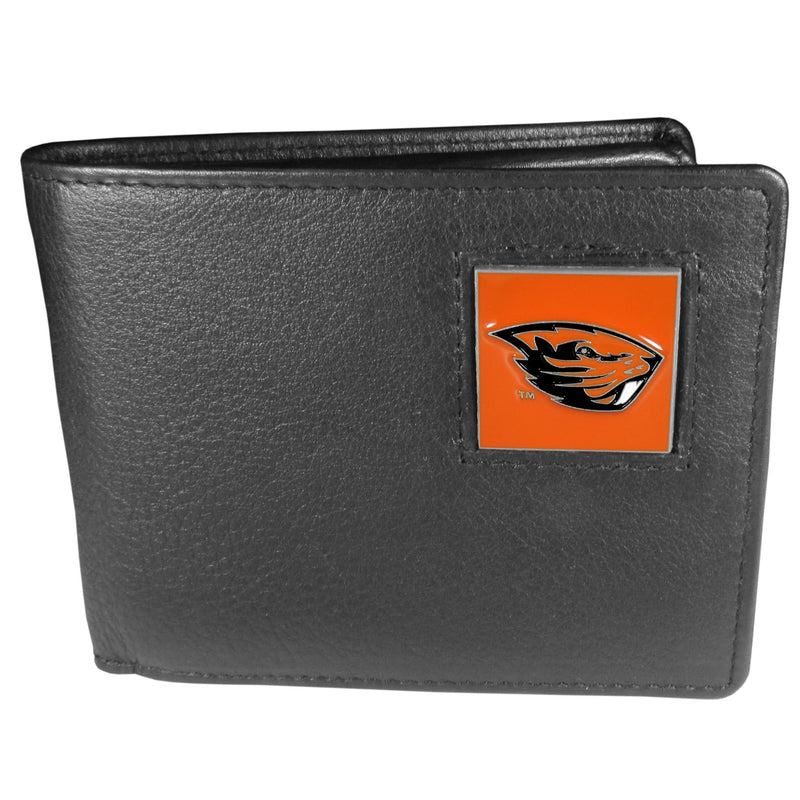 NCAA - Oregon St. Beavers Leather Bi-fold Wallet-Wallets & Checkbook Covers,Bi-fold Wallets,Window Box Packaging,College Bi-fold Wallets-JadeMoghul Inc.