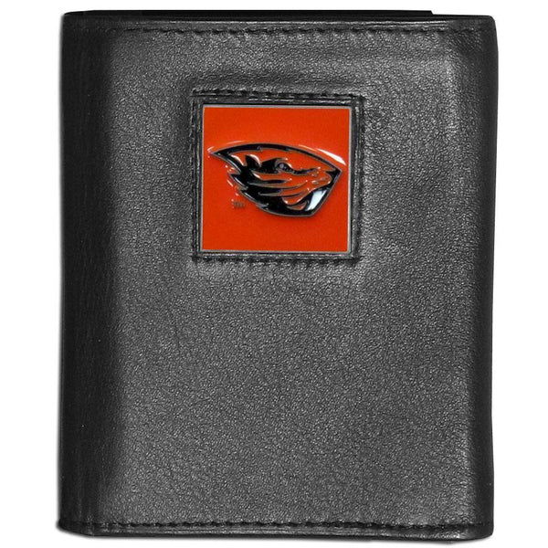 NCAA - Oregon St. Beavers Leather Tri-fold Wallet-Wallets & Checkbook Covers,Tri-fold Wallets,Tri-fold Wallets,College Tri-fold Wallets-JadeMoghul Inc.