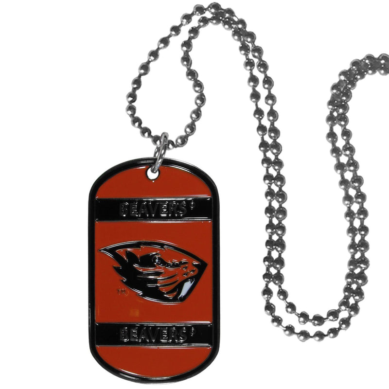 NCAA - Oregon St. Beavers Tag Necklace-Jewelry & Accessories,Necklaces,Tag Necklaces,College Tag Necklaces-JadeMoghul Inc.