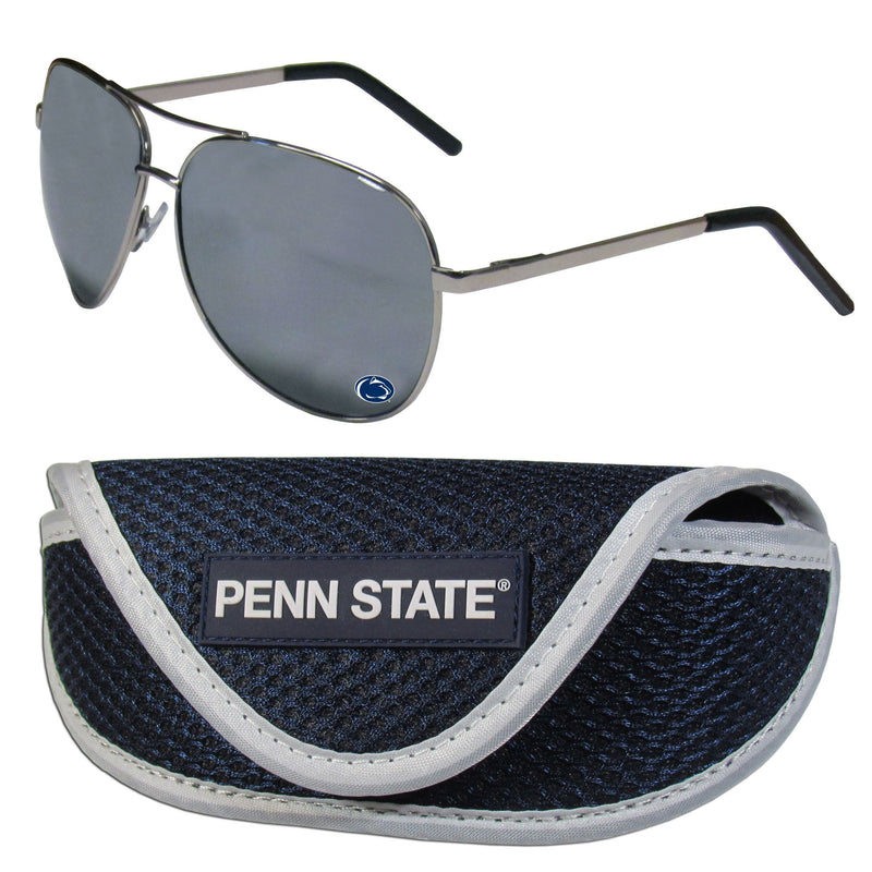 NCAA - Penn St. Nittany Lions Aviator Sunglasses and Sports Case-Sunglasses, Eyewear & Accessories,Sunglass & Accessory Sets,Aviator Sunglasses & Sport Case,College Aviator Sunglasses Sunglasses & Sport Case-JadeMoghul Inc.