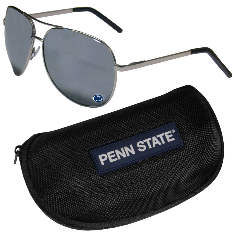 NCAA - Penn St. Nittany Lions Aviator Sunglasses and Zippered Carrying Case-Sunglasses, Eyewear & Accessories,Sunglass & Accessory Sets,Aviator Sunglasses & Zippered Case,College Aviator Sunglasses Sunglasses & Zippered Case-JadeMoghul Inc.