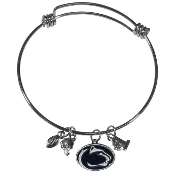 NCAA - Penn St. Nittany Lions Charm Bangle Bracelet-Jewelry & Accessories,Bracelets,Charm Bangle Bracelets,College Charm Bangle Bracelets-JadeMoghul Inc.