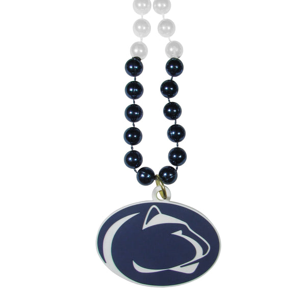 NCAA - Penn St. Nittany Lions Mardi Gras Necklace-Jewelry & Accessories,College Jewelry,College Necklaces,Mardi Gras Bead Necklaces-JadeMoghul Inc.