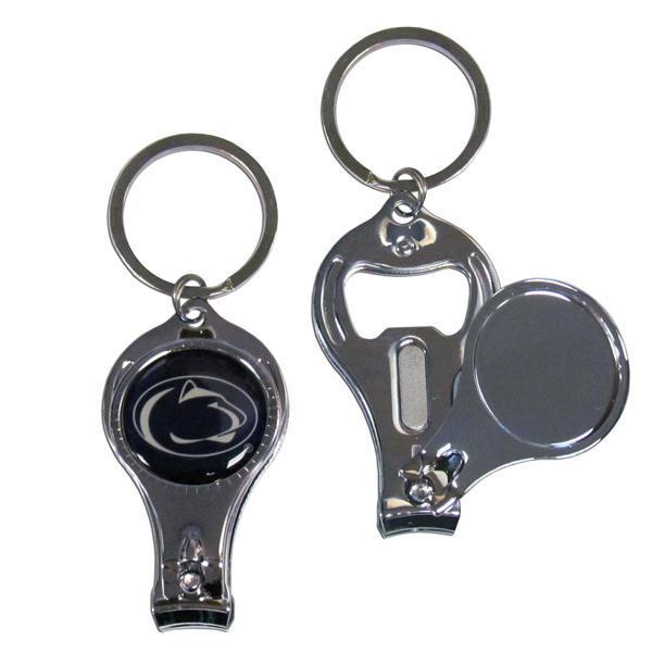 NCAA - Penn St. Nittany Lions Nail Care/Bottle Opener Key Chain-Key Chains,3 in 1 Key Chains,College 3 in 1 Key Chains-JadeMoghul Inc.
