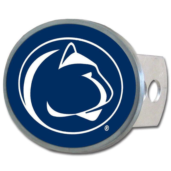 NCAA - Penn St. Nittany Lions Oval Metal Hitch Cover Class II and III-Automotive Accessories,Hitch Covers,Oval Metal Hitch Covers Class III,College Oval Metal Hitch Covers Class III-JadeMoghul Inc.