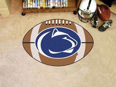 Round Rug in Living Room NCAA Penn State Football Ball Rug 20.5"x32.5"