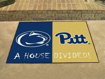 Large Area Rugs Cheap NCAA Penn State Pittsburgh House Divided Rug 33.75"x42.5"