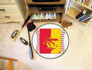 Round Rugs NCAA Pittsburg State Baseball Mat 27" diameter