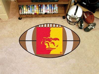 Round Rug in Living Room NCAA Pittsburg State Football Ball Rug 20.5"x32.5"