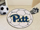 Small Round Rugs NCAA Pittsburgh Soccer Ball 27" diameter