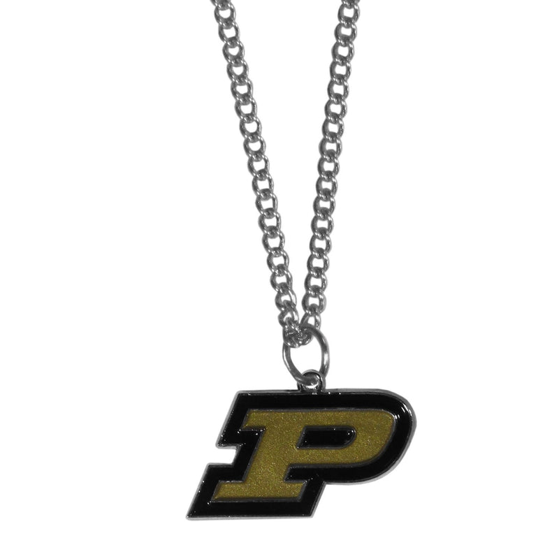 NCAA - Purdue Boilermakers Chain Necklace with Small Charm-Jewelry & Accessories,Necklaces,Chain Necklaces,College Chain Necklaces-JadeMoghul Inc.