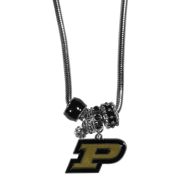 NCAA - Purdue Boilermakers Euro Bead Necklace-Jewelry & Accessories,Necklaces,Euro Bead Necklaces,College Euro Bead Necklaces-JadeMoghul Inc.