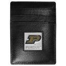 NCAA - Purdue Boilermakers Leather Money Clip/Cardholder-Wallets & Checkbook Covers,Money Clip/Cardholders,Window Box Packaging,College Money Clip/Cardholders-JadeMoghul Inc.