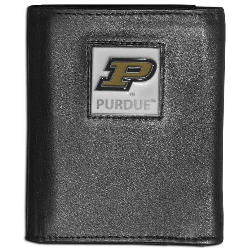 NCAA - Purdue Boilermakers Leather Tri-fold Wallet-Wallets & Checkbook Covers,Tri-fold Wallets,Tri-fold Wallets,College Tri-fold Wallets-JadeMoghul Inc.
