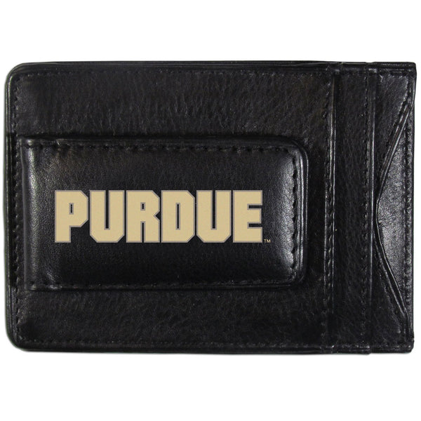 NCAA - Purdue Boilermakers Logo Leather Cash and Cardholder-Wallets & Checkbook Covers,College Wallets,Purdue Boilermakers Wallets-JadeMoghul Inc.