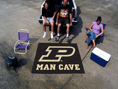 BBQ Store NCAA Purdue 'P' Man Cave Tailgater Rug 5'x6'