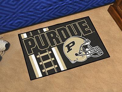 Indoor Outdoor Rugs NCAA Purdue 'Train' Uniform Starter Rug 19"x30"