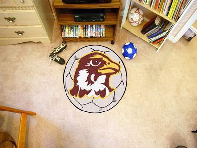 Small Round Rugs NCAA Quincy Soccer Ball 27" diameter