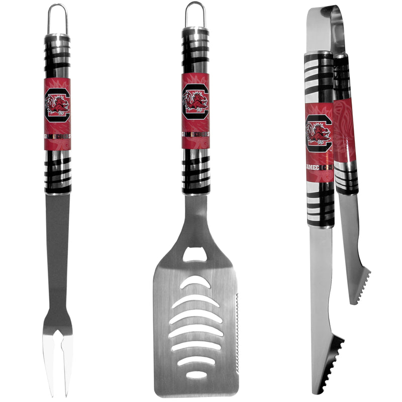 NCAA - S. Carolina Gamecocks 3 pc Tailgater BBQ Set-Tailgating & BBQ Accessories,BBQ Tools,3 pc Tailgater Tool Set,College 3 pc Tailgater Tool Set-JadeMoghul Inc.