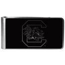 NCAA - S. Carolina Gamecocks Black and Steel Money Clip-Wallets & Checkbook Covers,College Wallets,S. Carolina Gamecocks Wallets-JadeMoghul Inc.