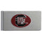 NCAA - S. Carolina Gamecocks Brushed Metal Money Clip-Wallets & Checkbook Covers,Money Clips,Brushed Money Clips,College Brushed Money Clips-JadeMoghul Inc.