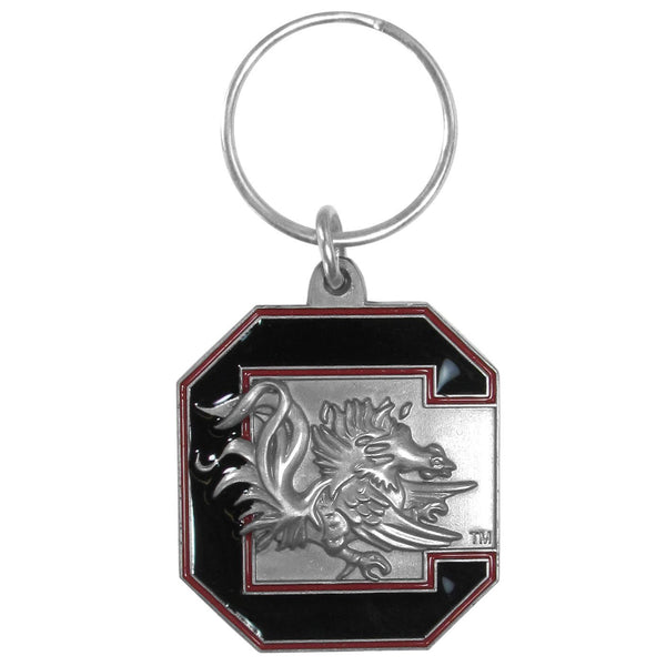NCAA - S. Carolina Gamecocks Carved Metal Key Chain-Key Chains,Scultped Metal Key Chains,College Scultped Metal Key Chains-JadeMoghul Inc.
