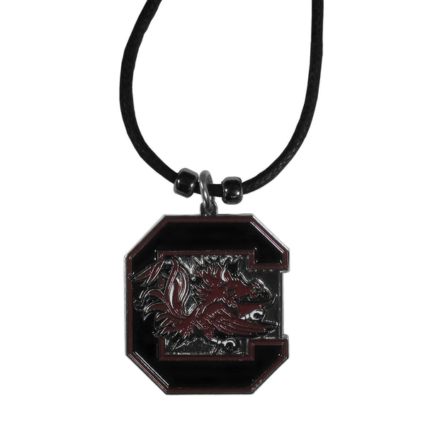 NCAA - S. Carolina Gamecocks Cord Necklace-Jewelry & Accessories,Necklaces,Cord Necklaces,College Cord Necklaces-JadeMoghul Inc.
