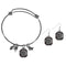 NCAA - S. Carolina Gamecocks Dangle Earrings and Charm Bangle Bracelet Set-Jewelry & Accessories,College Jewelry,S. Carolina Gamecocks Jewelry-JadeMoghul Inc.