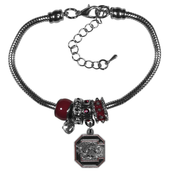 NCAA - S. Carolina Gamecocks Euro Bead Bracelet-Jewelry & Accessories,Bracelets,Euro Bead Bracelets,College Euro Bead Bracelets-JadeMoghul Inc.