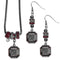 NCAA - S. Carolina Gamecocks Euro Bead Earrings and Necklace Set-Jewelry & Accessories,College Jewelry,S. Carolina Gamecocks Jewelry-JadeMoghul Inc.