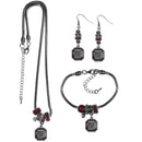NCAA - S. Carolina Gamecocks Euro Bead Jewelry 3 piece Set-Jewelry & Accessories,College Jewelry,S. Carolina Gamecocks Jewelry-JadeMoghul Inc.