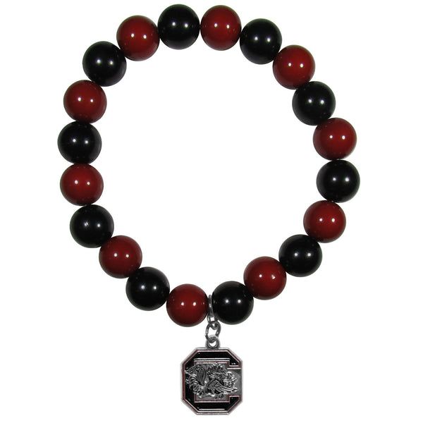 NCAA - S. Carolina Gamecocks Fan Bead Bracelet-Jewelry & Accessories,Bracelets,Fan Bead Bracelets,College Fan Bead Bracelets-JadeMoghul Inc.