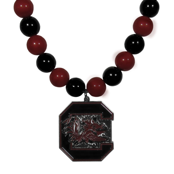 NCAA - S. Carolina Gamecocks Fan Bead Necklace-Jewelry & Accessories,Necklaces,Fan Bead Necklaces,College Fan Bead Necklaces-JadeMoghul Inc.