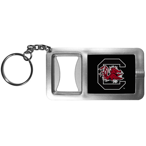 NCAA - S. Carolina Gamecocks Flashlight Key Chain with Bottle Opener-Key Chains,Flashlight Key Chain With Bottle Opener,College Flashlight Key Chain With Bottle Opener-JadeMoghul Inc.