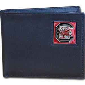 NCAA - S. Carolina Gamecocks Leather Bi-fold Wallet Packaged in Gift Box-Wallets & Checkbook Covers,Bi-fold Wallets,Gift Box Packaging,College Bi-fold Wallets-JadeMoghul Inc.